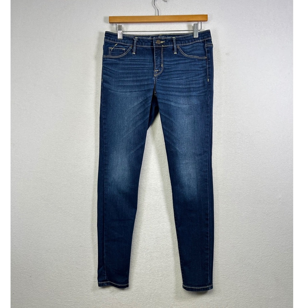 Mossimo Mid-Rise Jegging Womens 6/28R Dark‎ Wash Blue Denim Power Stretch Skinny